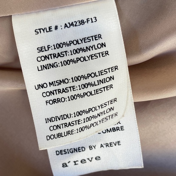 A'Reve Lavender and Cream Lace Accent Coat - Picture 12 of 13